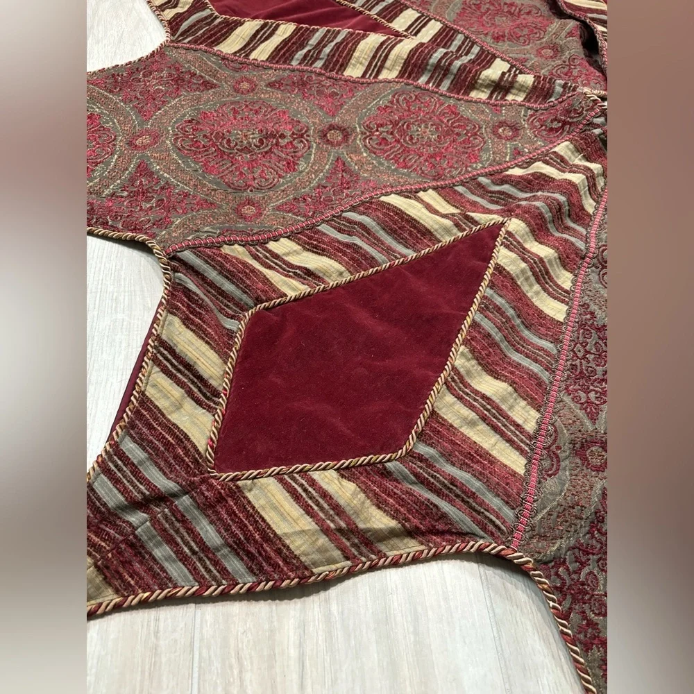 Vtg Bella Rose Neiman Marcus Luxury Christmas Tree Skirt - Picture 2 of 9
